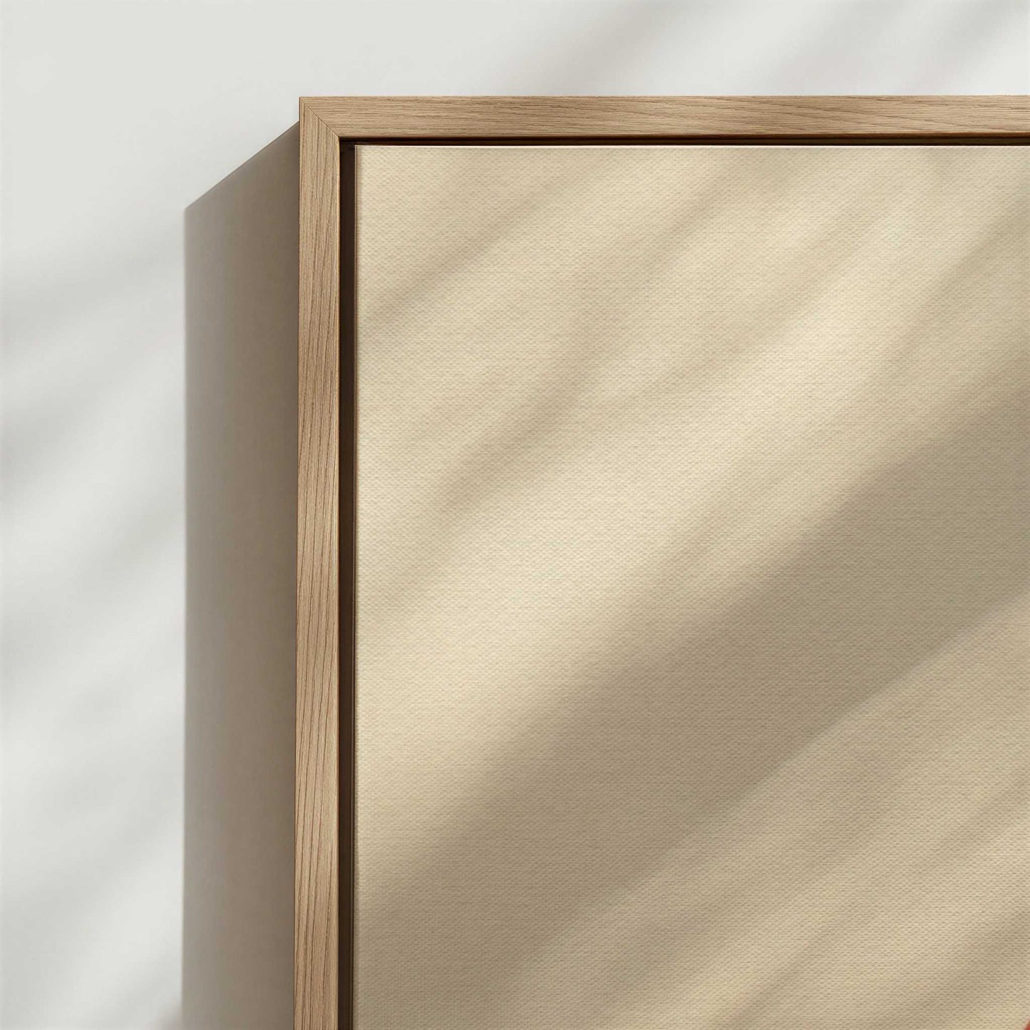 Framed Canvas - Close-up detail and texture of the framed canvas