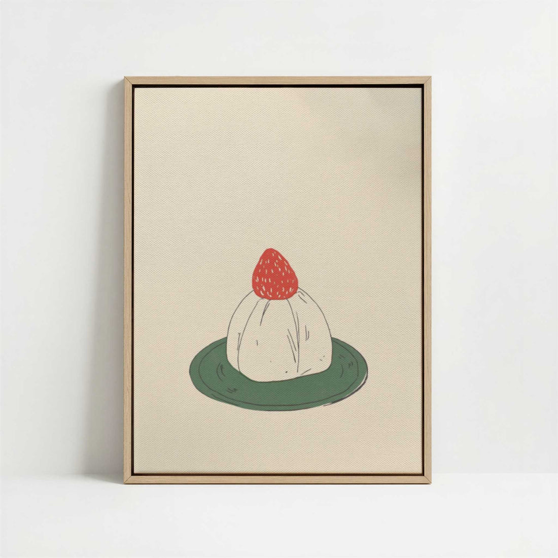 Framed Canvas - Framed canvas in oak color frame