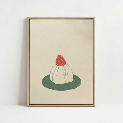 Framed Canvas - Framed canvas in oak color frame