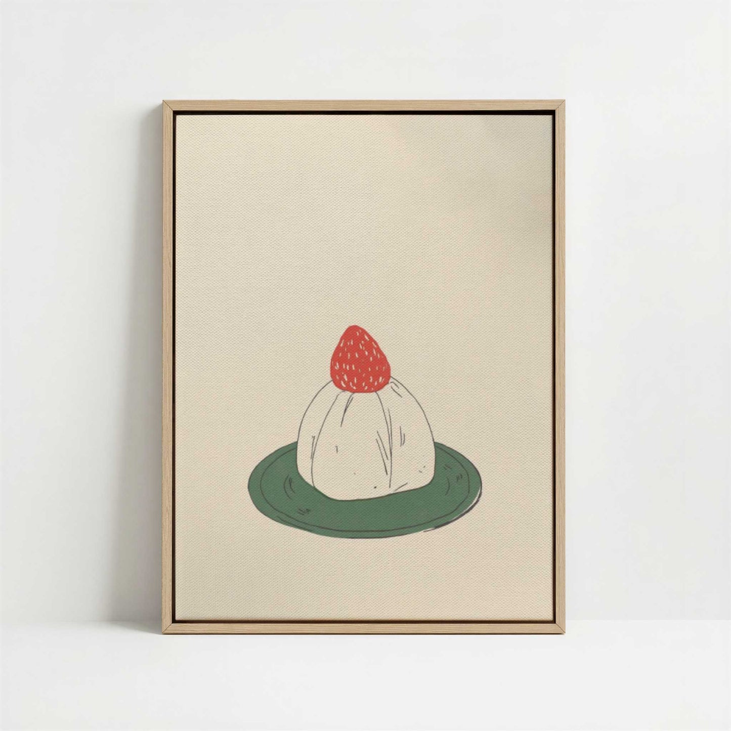 Framed Canvas - Framed canvas in oak color frame