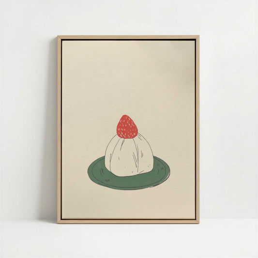 Framed Canvas - Framed canvas in oak color frame