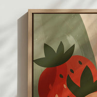 Framed Canvas - Close-up detail and texture of the framed canvas