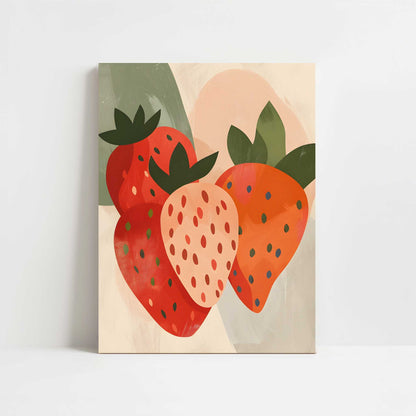 Strawberry in Bohemian Style - Art Print - Unframed art print