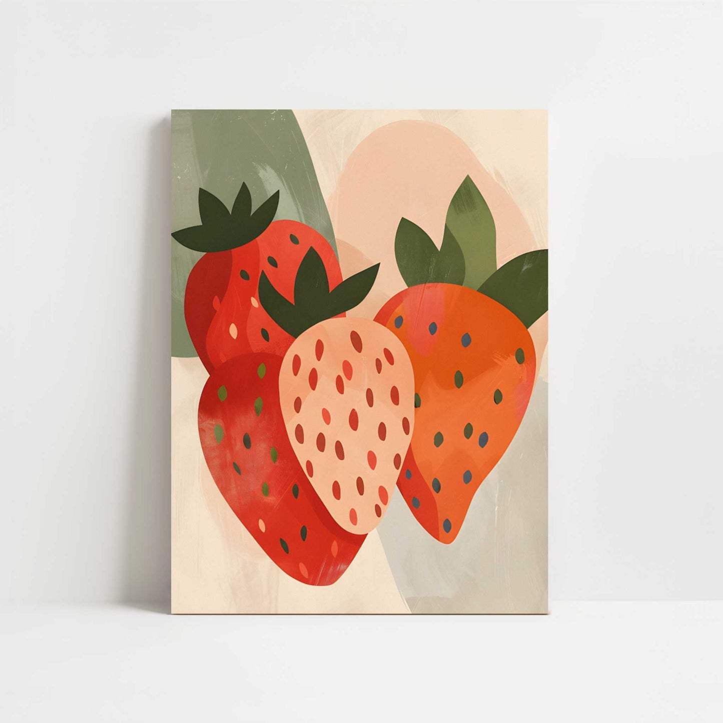 Strawberry in Bohemian Style - Art Print - Unframed art print