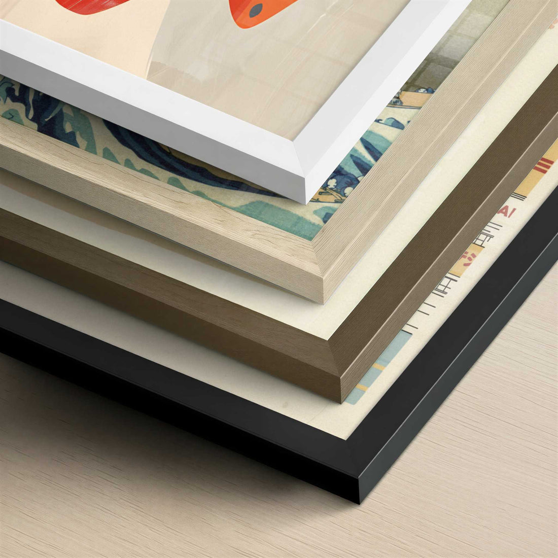 Strawberry in Bohemian Style - Art Print - Close-up detail of the different frames