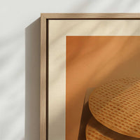 Framed Canvas - Close-up detail and texture of the framed canvas