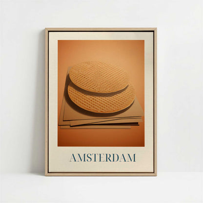 Framed Canvas - Framed canvas in oak color frame
