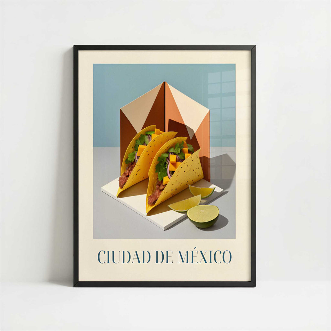 Tacos from Mexico City, Mexico - Art Print - Art print in black frame