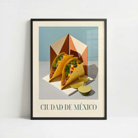 Tacos from Mexico City, Mexico - Art Print - Art print in black frame