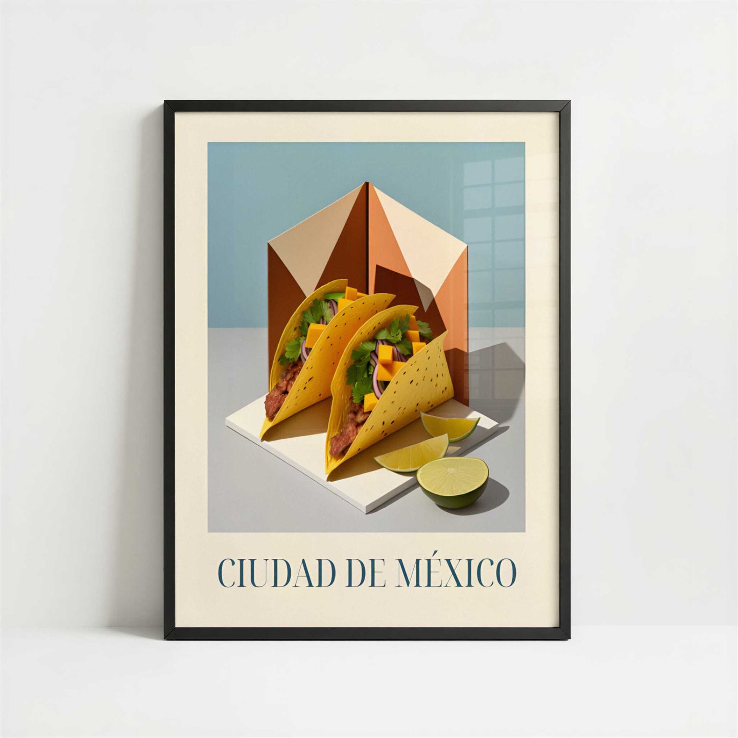 Tacos from Mexico City, Mexico - Art Print - Art print in black frame