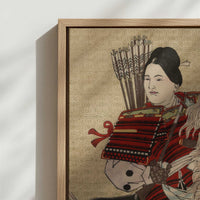 Framed Canvas - Close-up detail and texture of the framed canvas