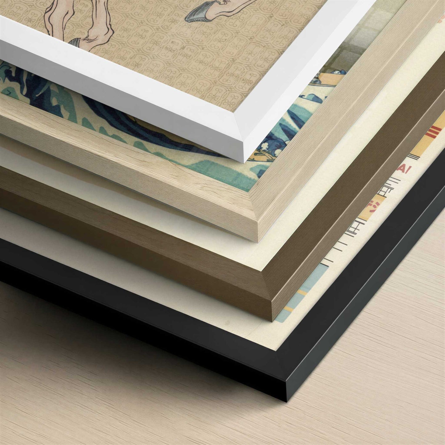Hangakujo (1885) by Yoshitoshi – Art Print - Close-up detail of the different frames