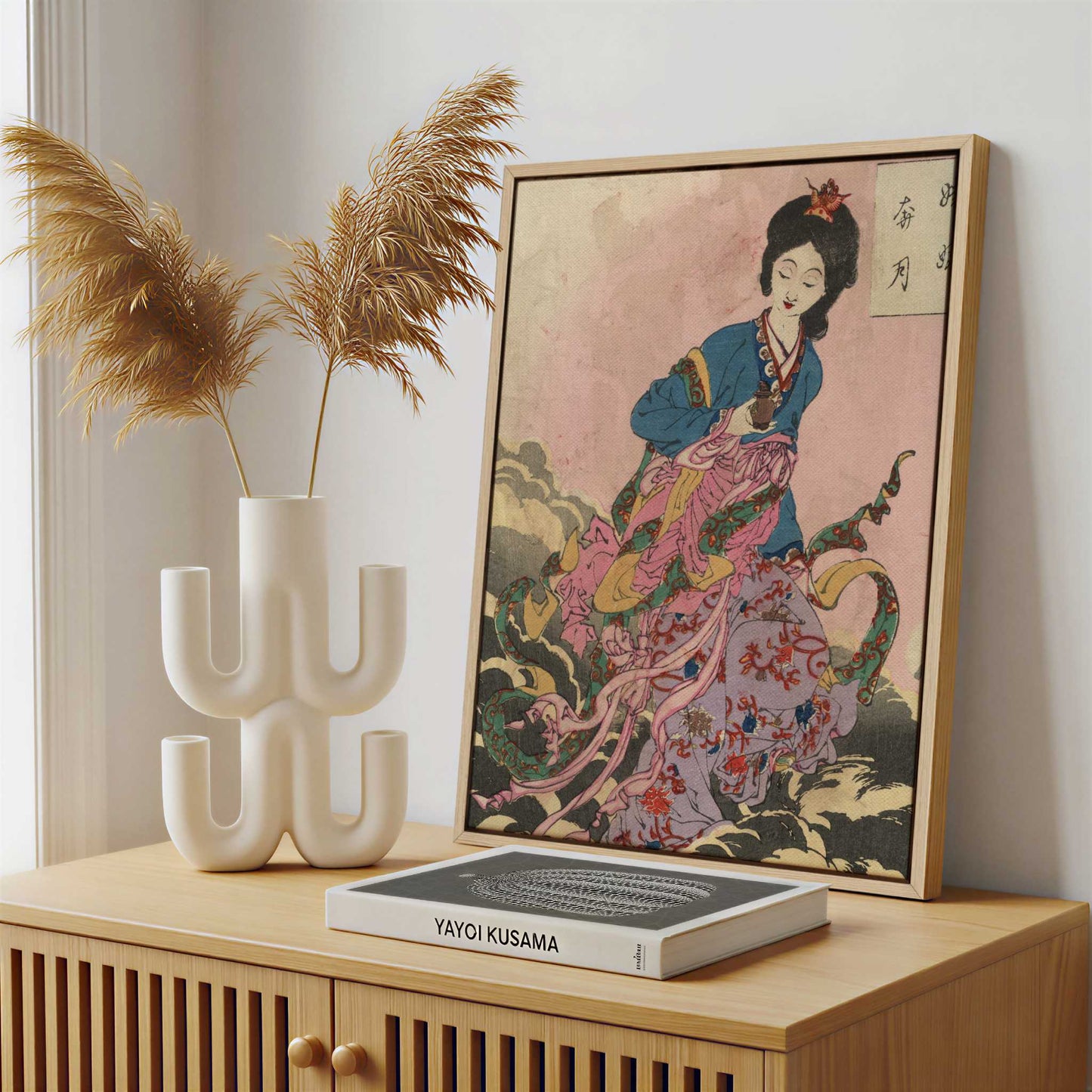 Framed Canvas - Framed canvas in a stylish interior setting