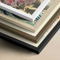 Joga Hongetsu (1880s) by Taiso Yoshitoshi – Art Print - Close-up detail of the different frames