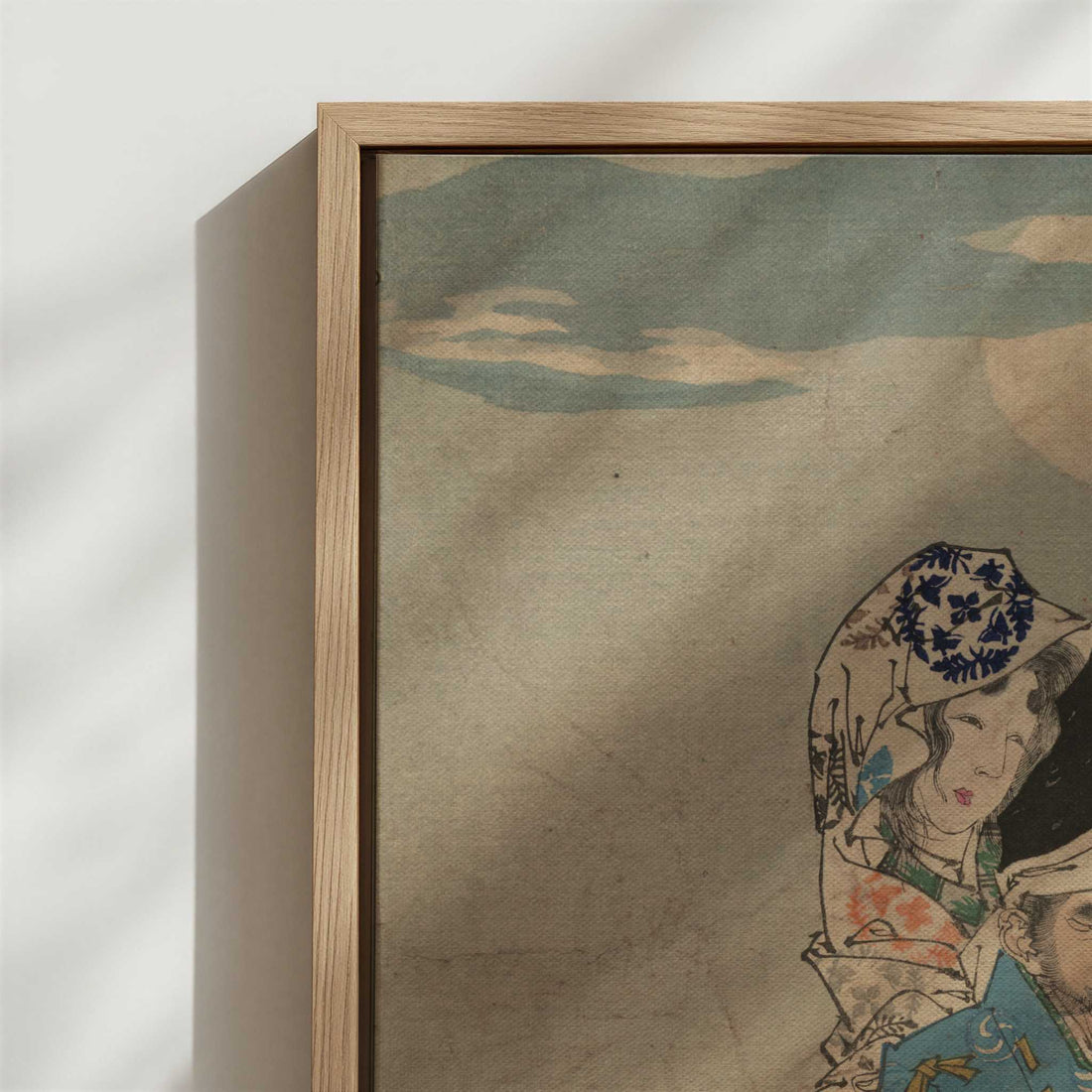 Framed Canvas - Close-up detail and texture of the framed canvas