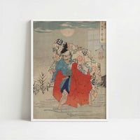 Omori Hikoshichi (1880s) by Taiso Yoshitoshi – Art Print - Art print in white frame