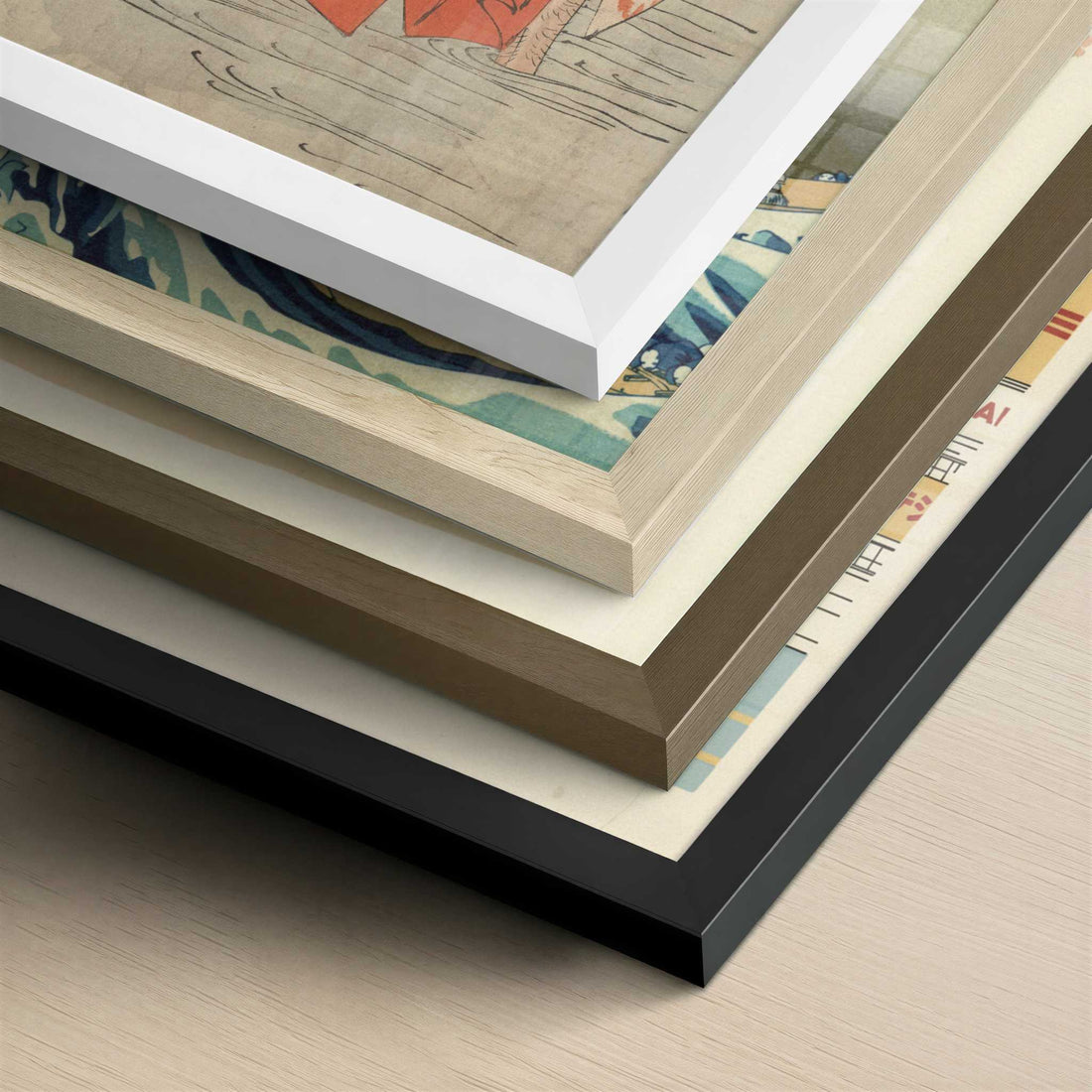 Omori Hikoshichi (1880s) by Taiso Yoshitoshi – Art Print - Close-up detail of the different frames