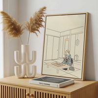 Framed Canvas - Framed canvas in a stylish interior setting