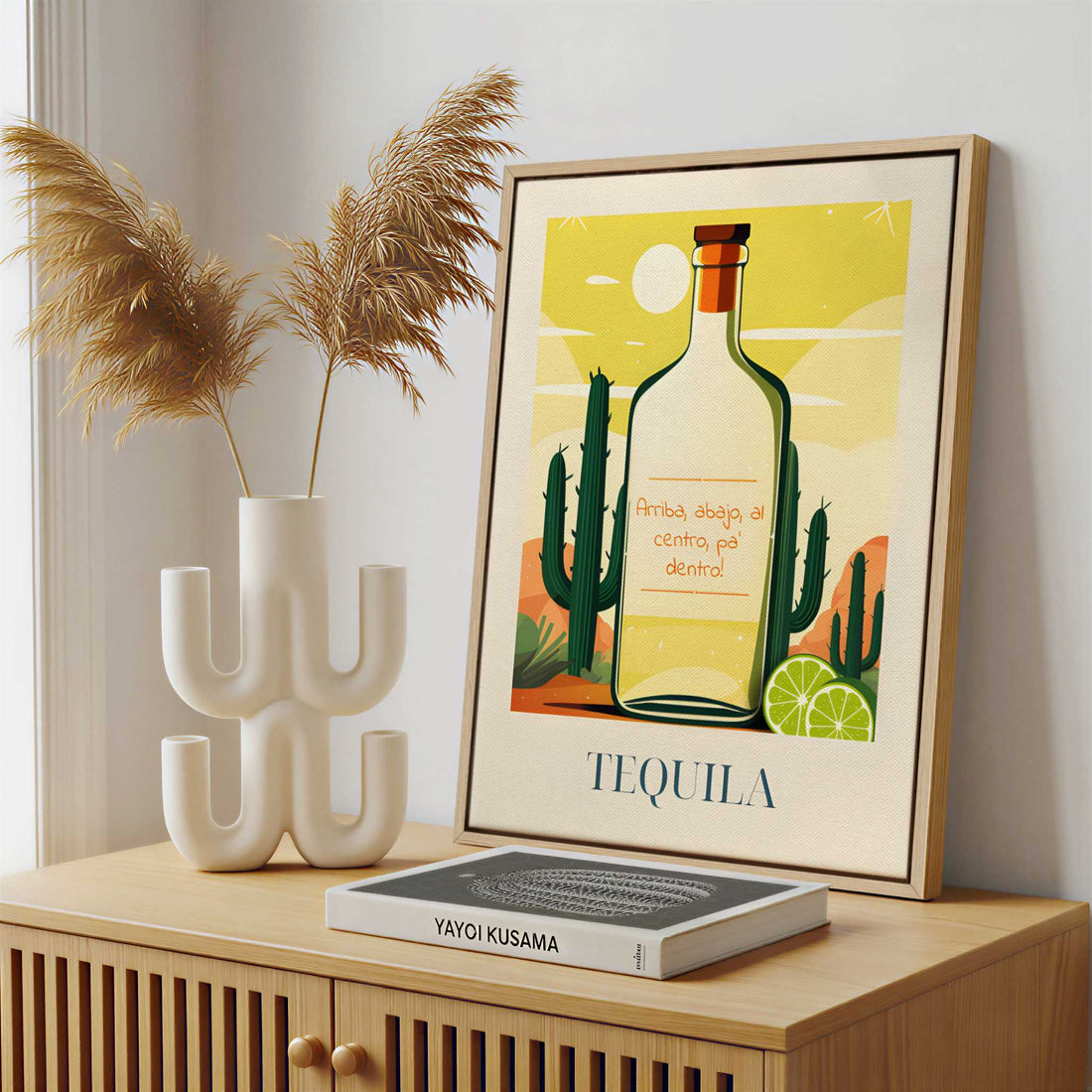 Framed Canvas - Framed canvas in a stylish interior setting