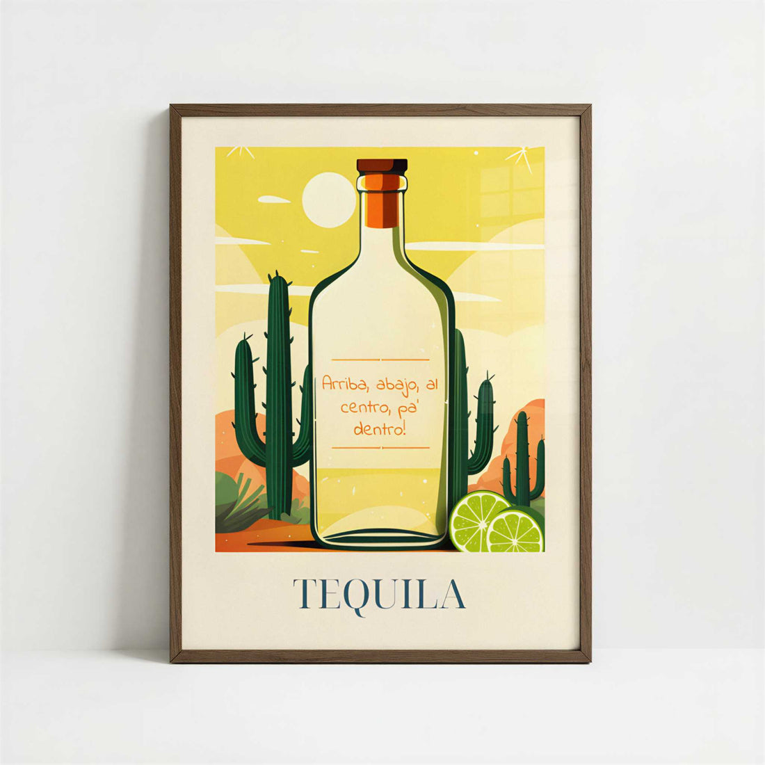 Tequila from Tequila, Mexico - Art Print - Art print in dark wood frame