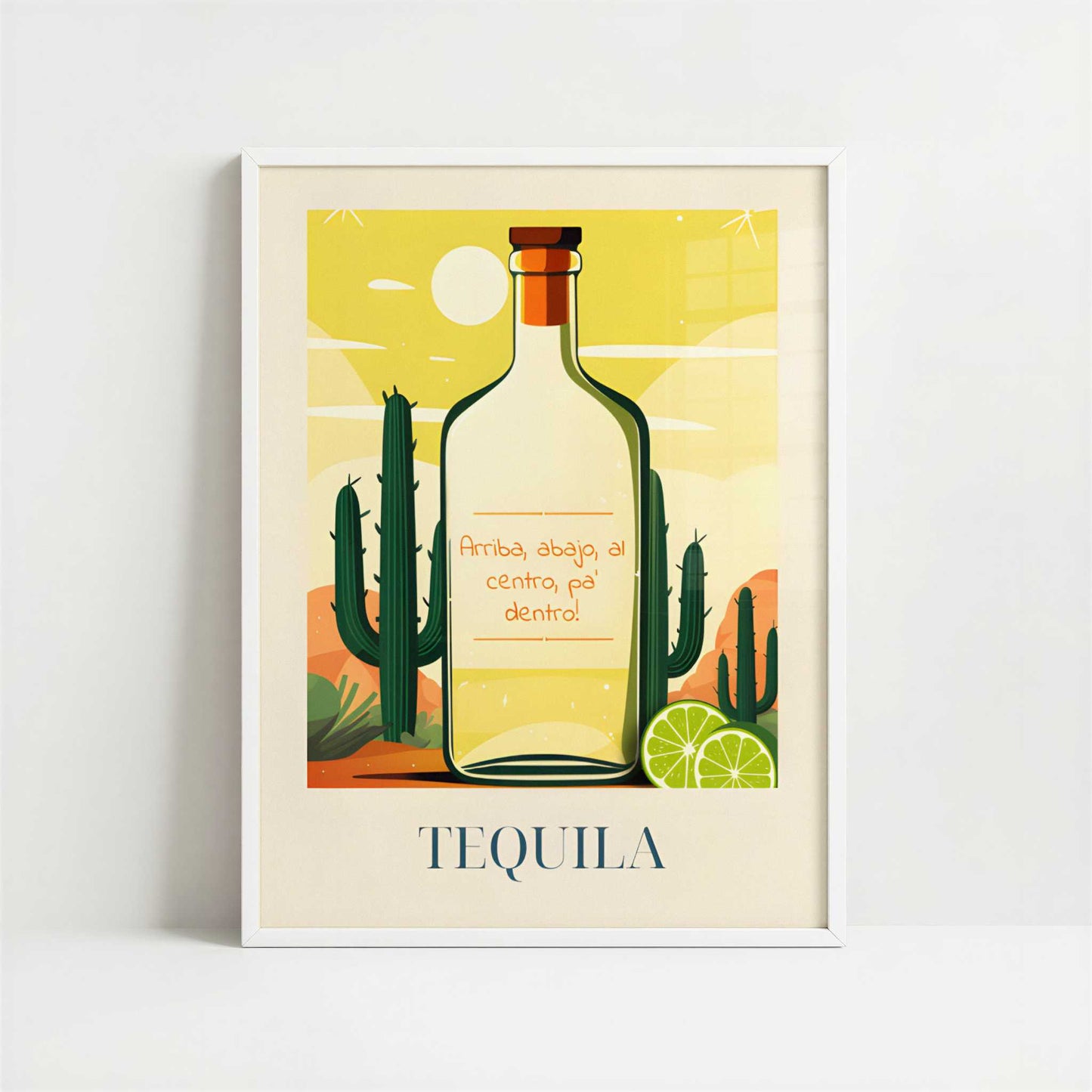 Tequila from Tequila, Mexico - Art Print - Art print in white frame