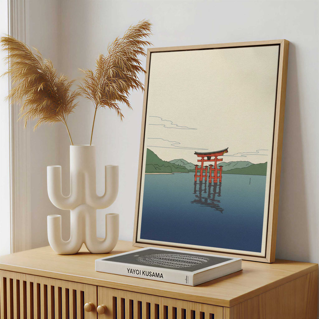 Framed Canvas - Framed canvas in a stylish interior setting