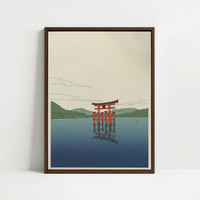 Framed Canvas - Framed canvas in dark wood color frame