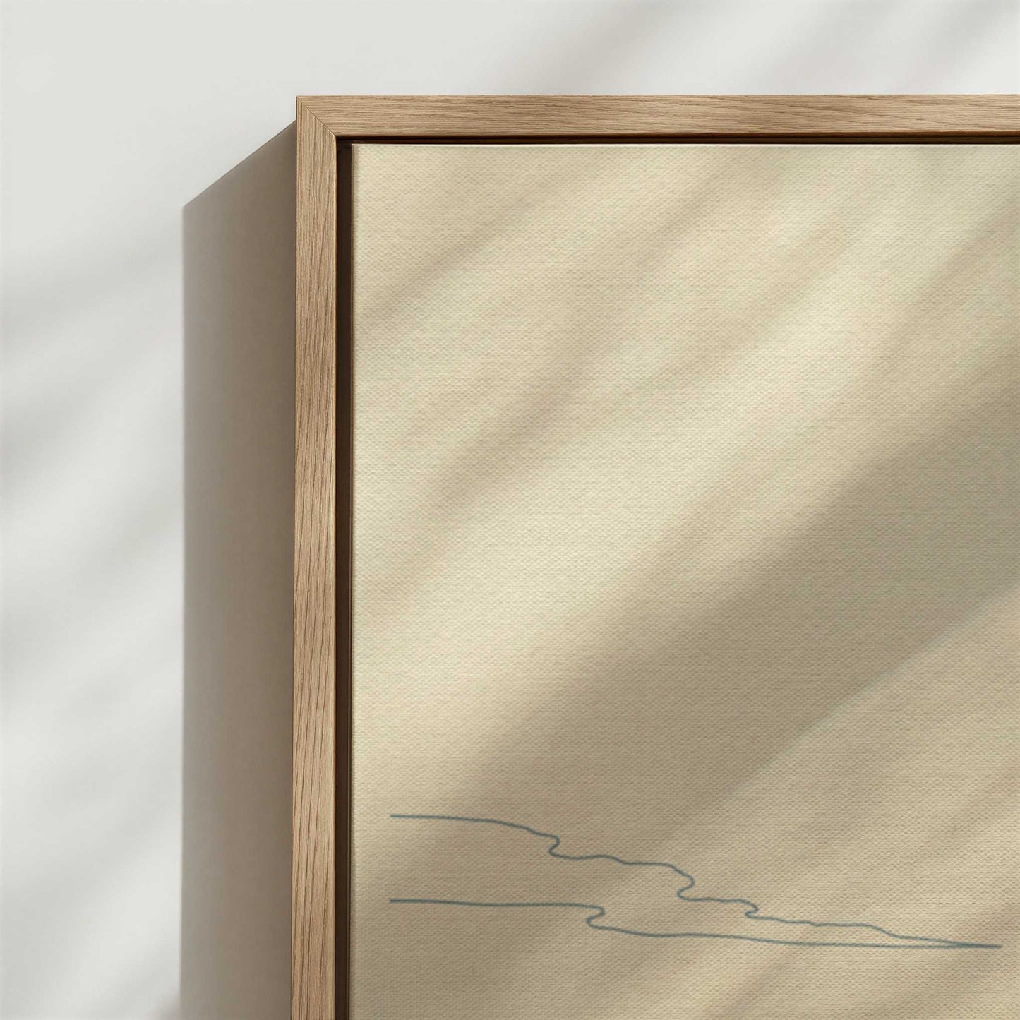 Framed Canvas - Close-up detail and texture of the framed canvas