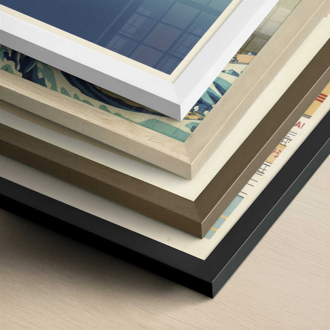 The Floating Gate of Miyajima - Art Print - Close-up detail of the different frames