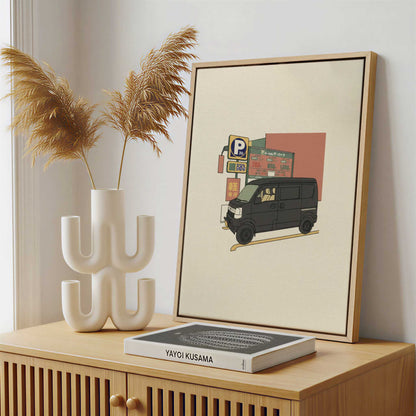 Framed Canvas - Framed canvas in a stylish interior setting