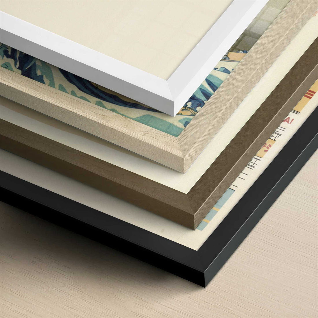 The Japanese Parking Space - Art Print - Close-up detail of the different frames