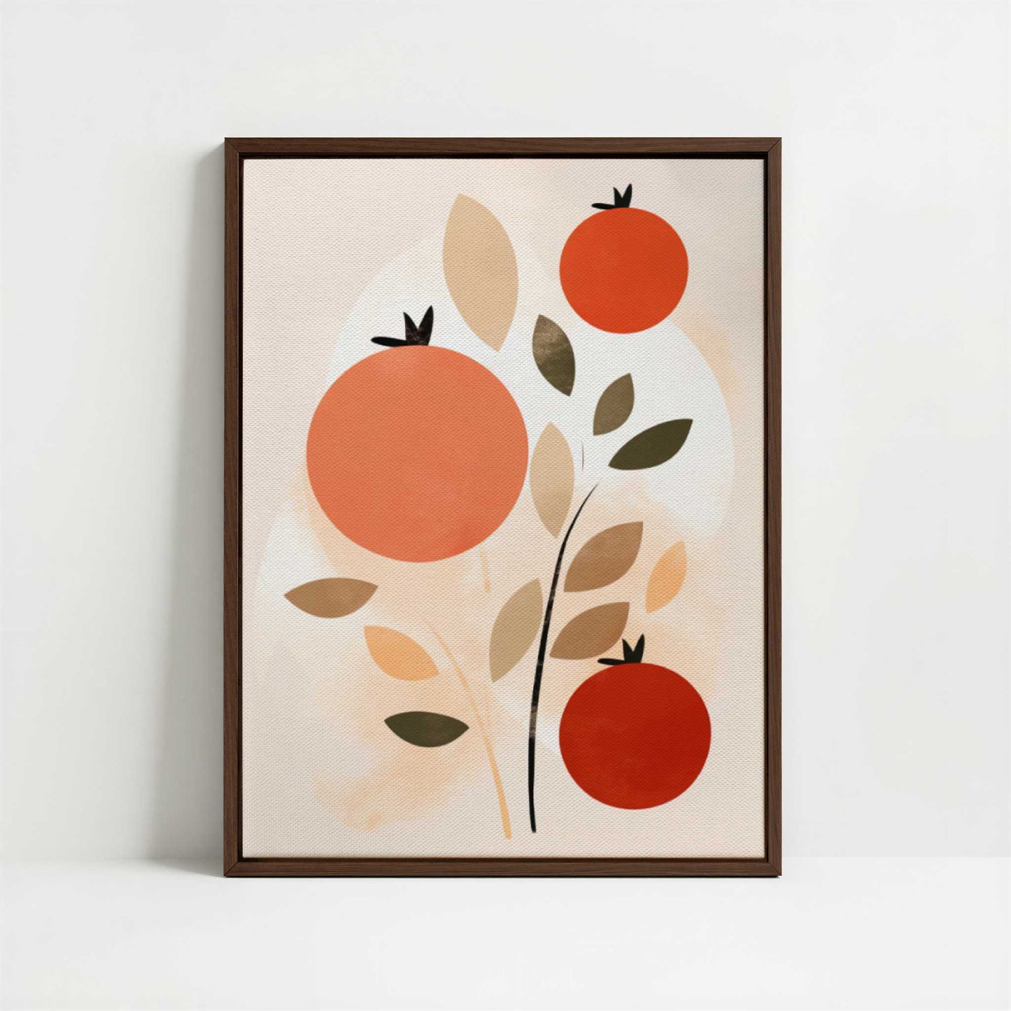 Framed Canvas - Framed canvas in dark wood color frame