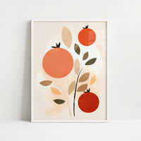 Tomatoes in Bohemian Style - Art Print - Art print in white frame