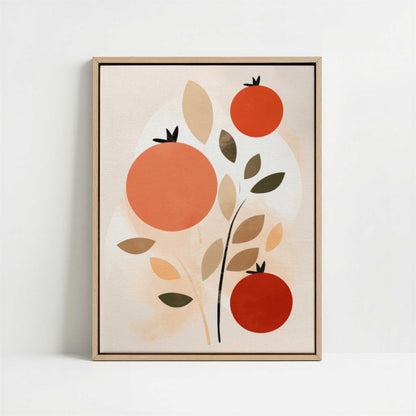 Framed Canvas - Framed canvas in oak color frame