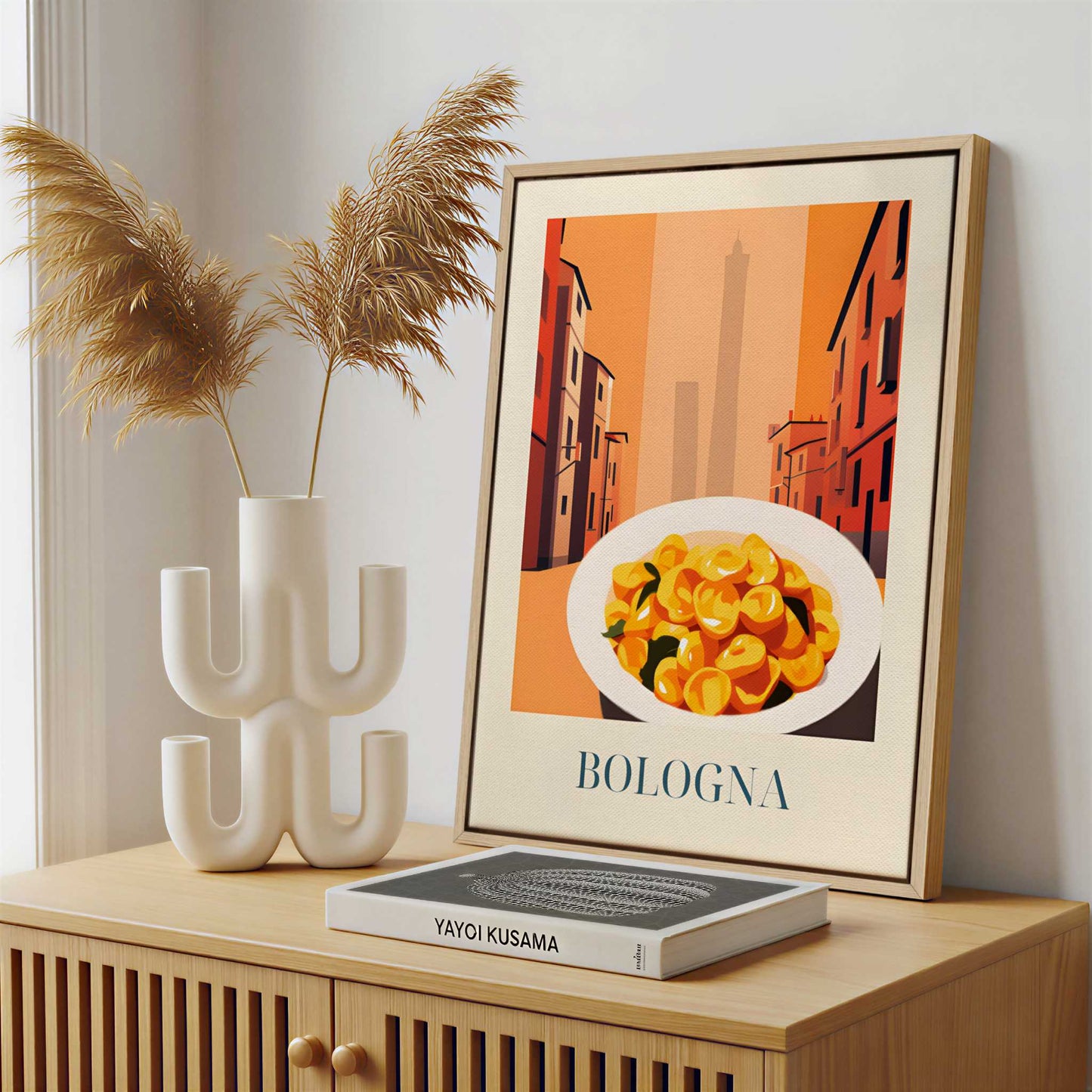 Framed Canvas - Framed canvas in a stylish interior setting