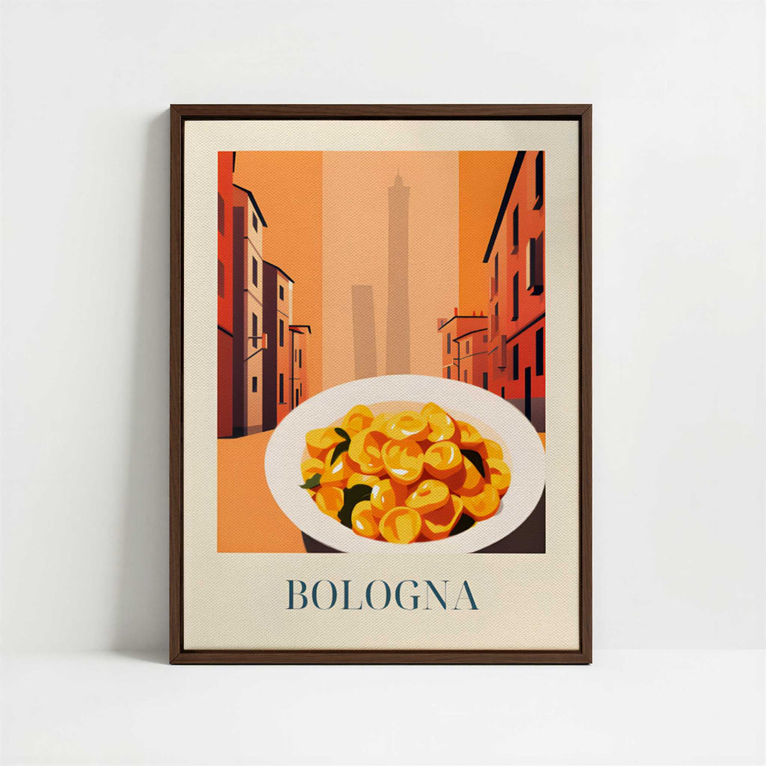 Framed Canvas - Framed canvas in dark wood color frame