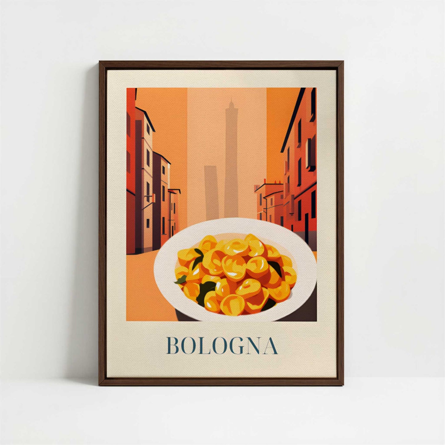 Framed Canvas - Framed canvas in dark wood color frame