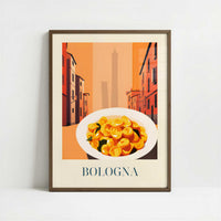 Tortellini from Bologna, Italy - Art Print - Art print in dark wood frame