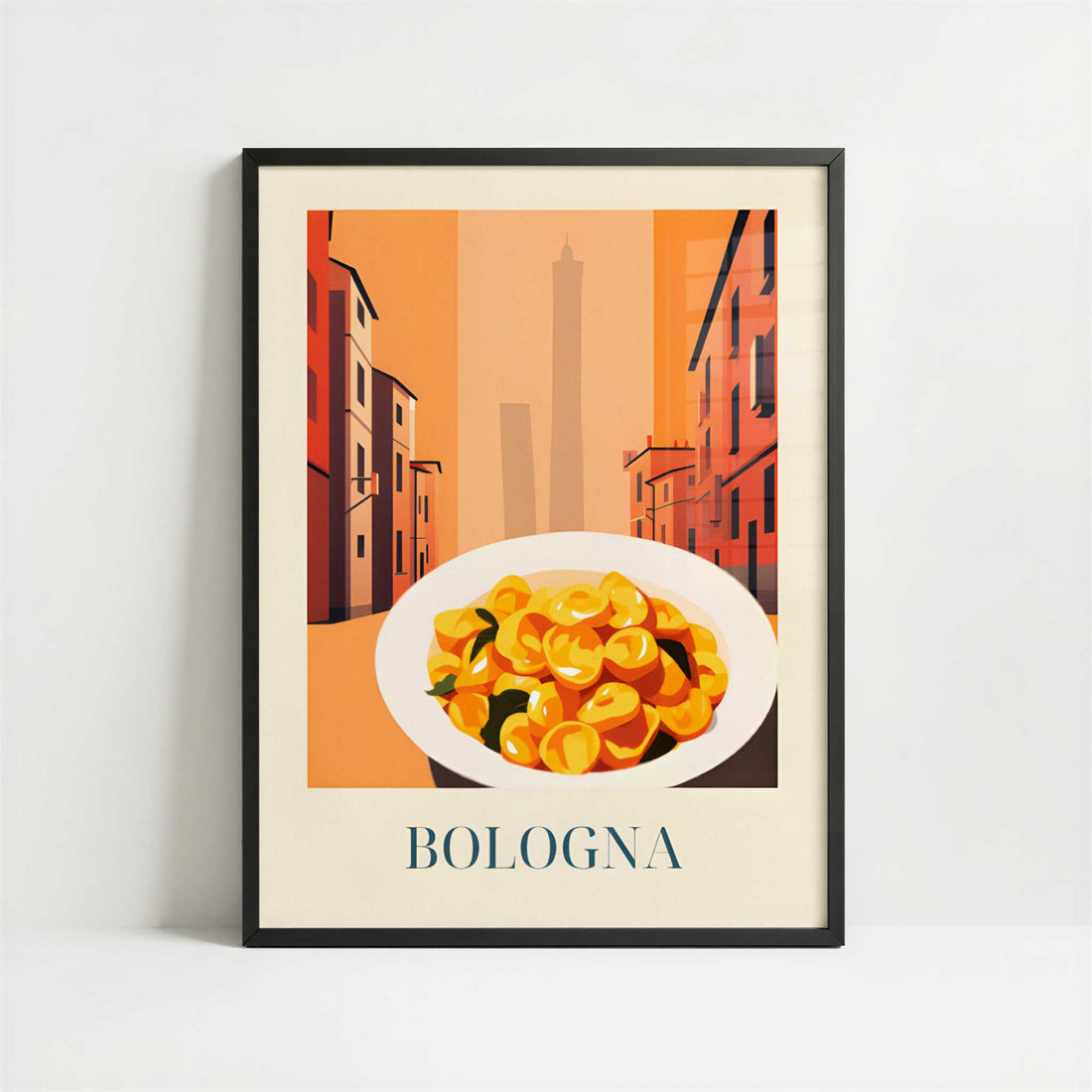 Tortellini from Bologna, Italy - Art Print - Art print in black frame