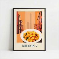 Tortellini from Bologna, Italy - Art Print - Art print in black frame