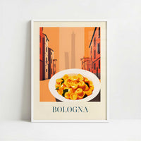 Tortellini from Bologna, Italy - Art Print - Art print in white frame