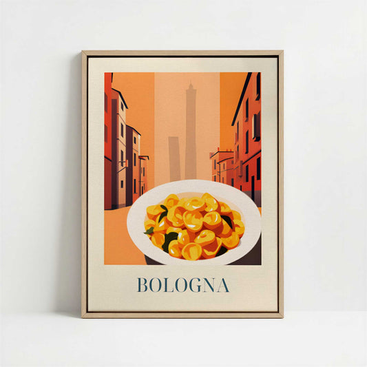 Framed Canvas - Framed canvas in oak color frame