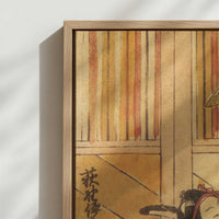 Framed Canvas - Close-up detail and texture of the framed canvas