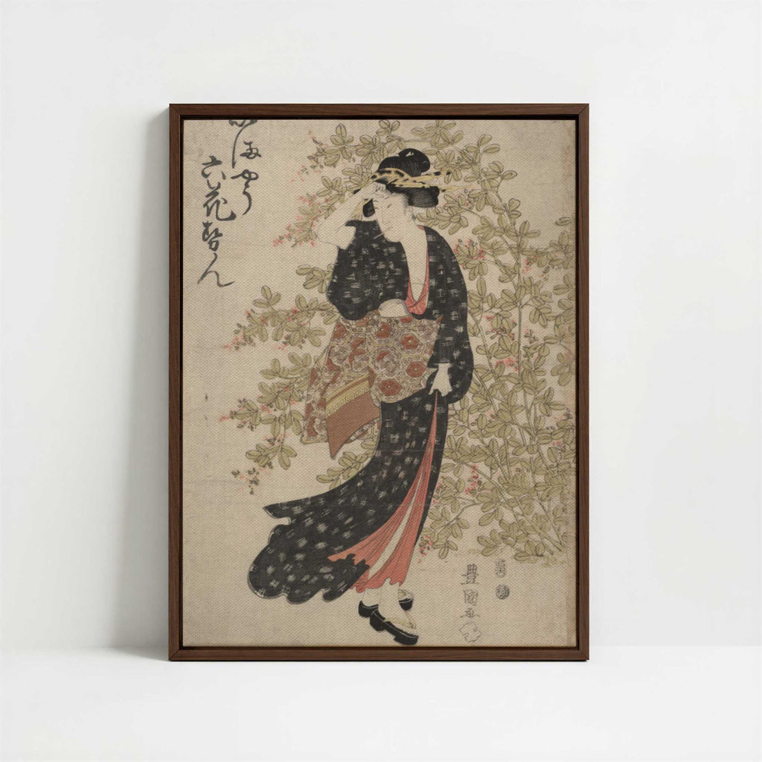 Framed Canvas - Framed canvas in dark wood color frame