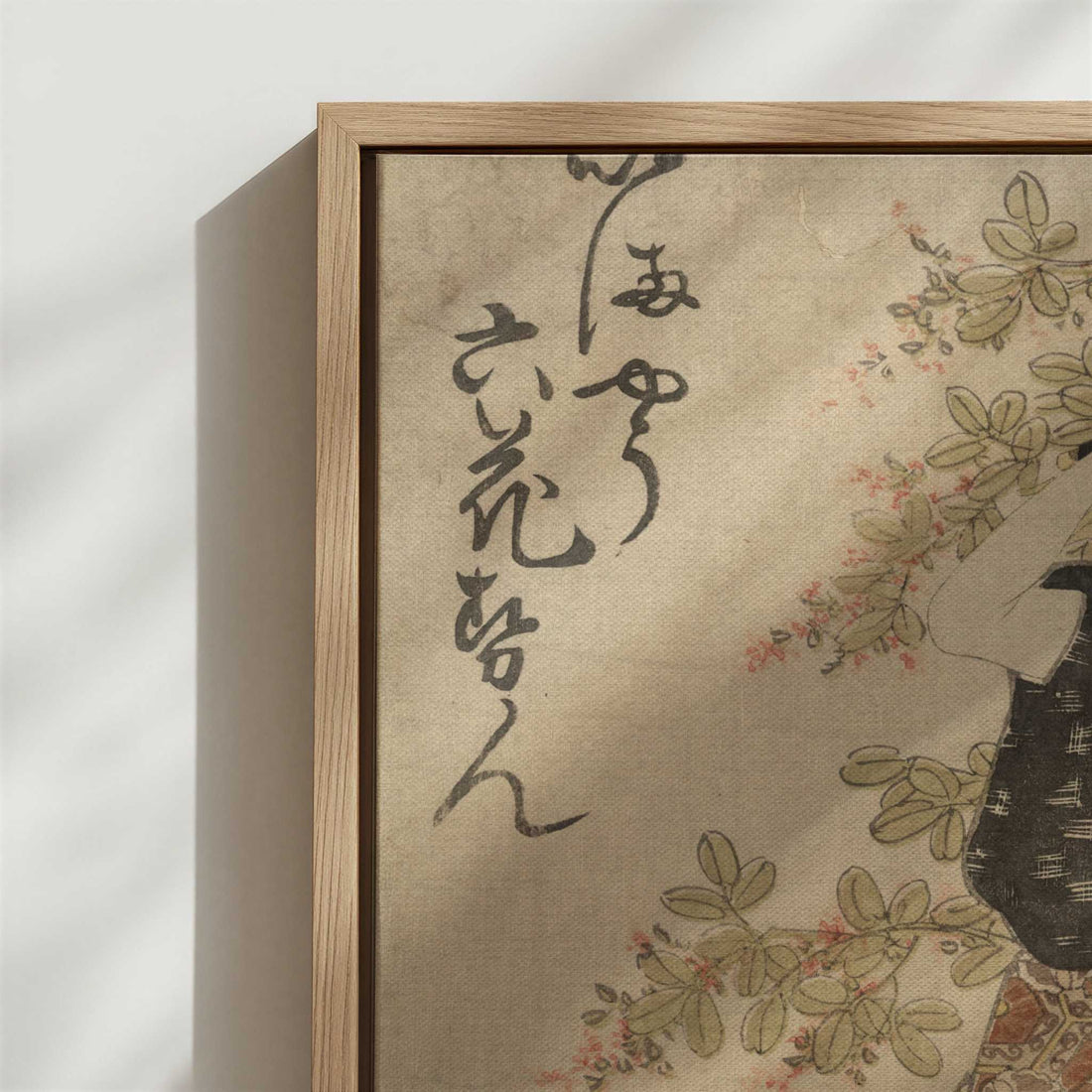 Framed Canvas - Close-up detail and texture of the framed canvas