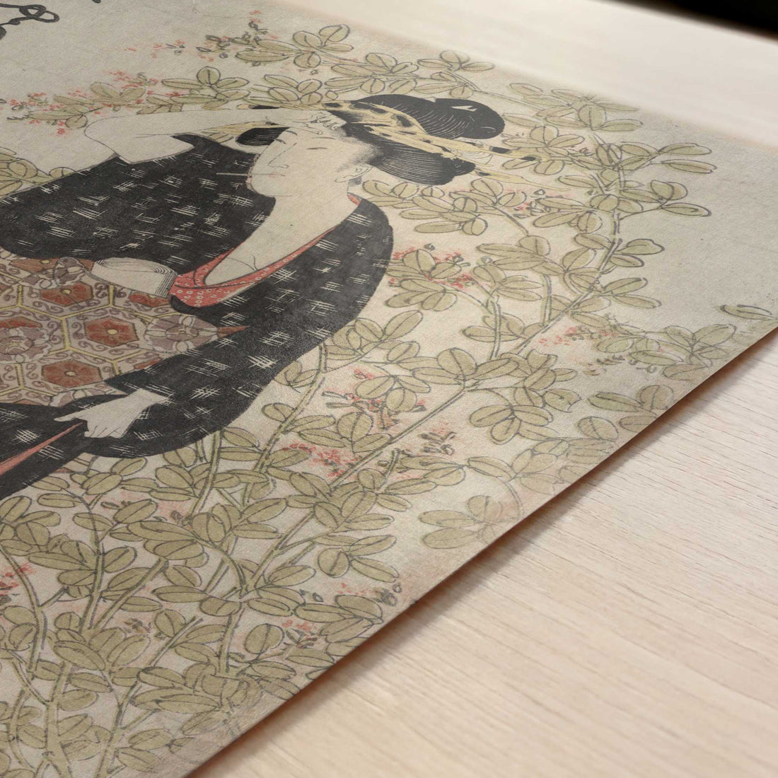 Geisha in Garden (c.1800) by Toyokuni, Utagawa – Art Print - Close-up detail of the art print