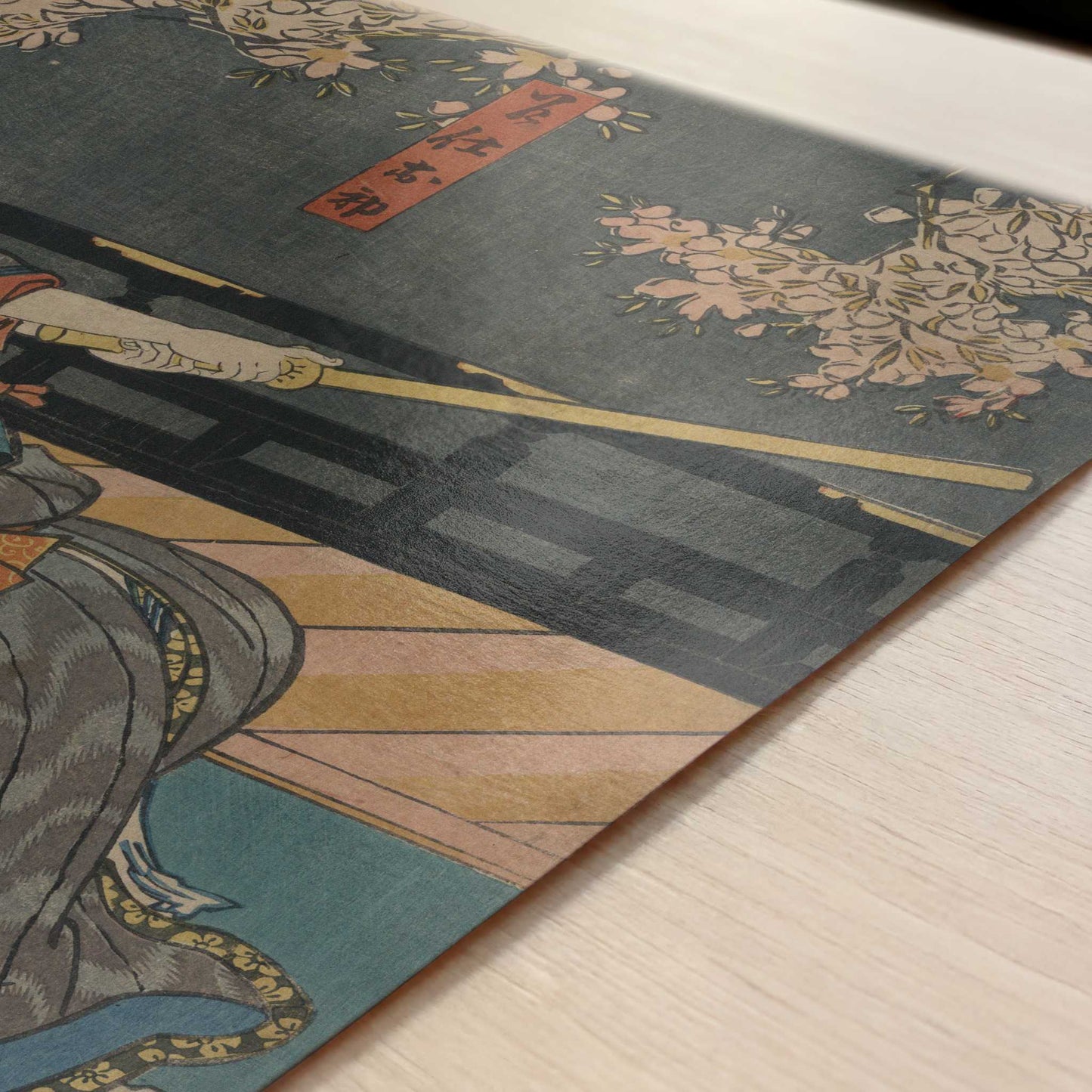 Maidservant Ohatsu (1855) by Toyokuni, Utagawa – Art Print - Close-up detail of the art print