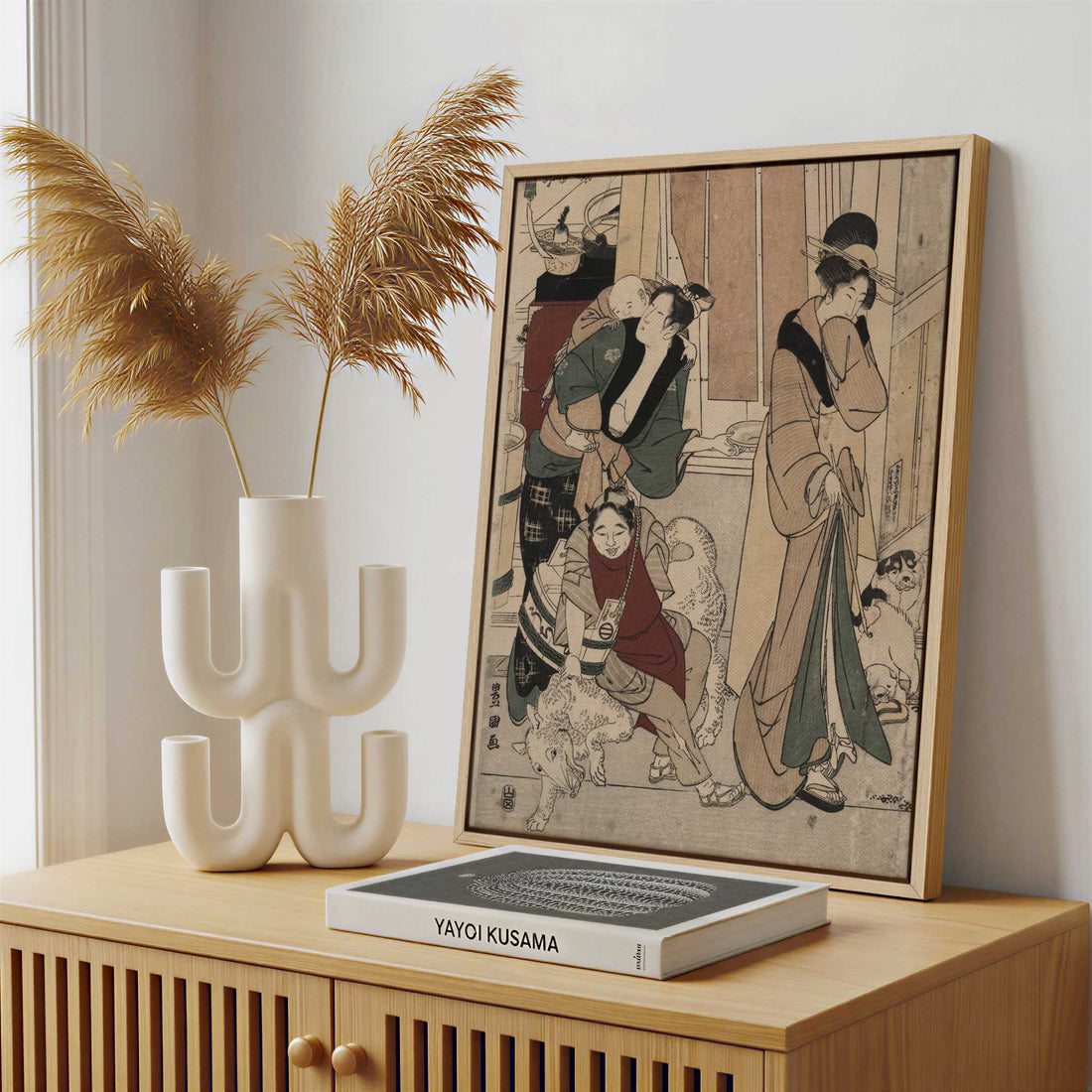 Framed Canvas - Framed canvas in a stylish interior setting