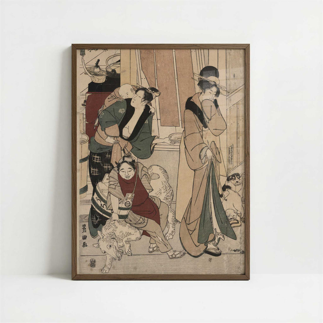 Satsuki or The Fifth Month (1801) by Toyokuni, Utagawa – Art Print - Art print in dark wood frame