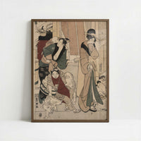 Satsuki or The Fifth Month (1801) by Toyokuni, Utagawa – Art Print - Art print in dark wood frame